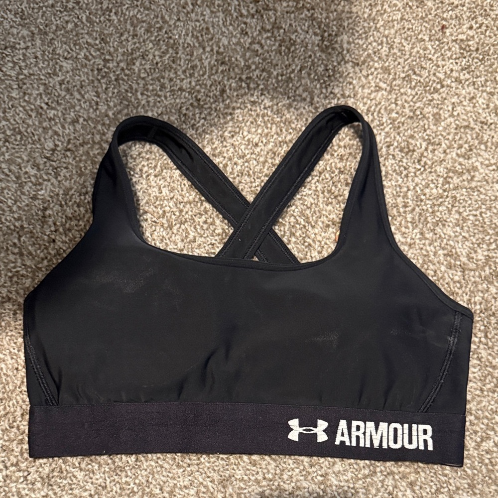 Under Armour Black Cross-Back Sports Bra